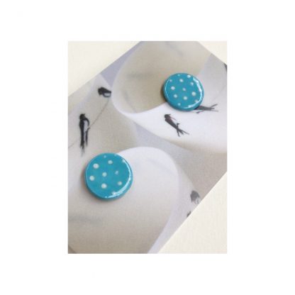 Dotty Turquoise & White Spot Earrings