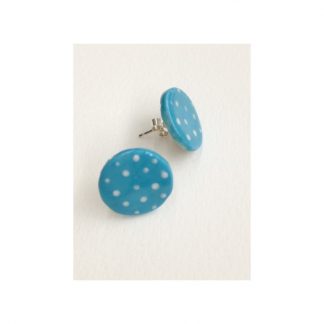 Dotty Turquoise & White Spot Earrings