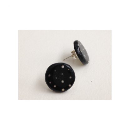 Dotty Black & White Spot Earrings