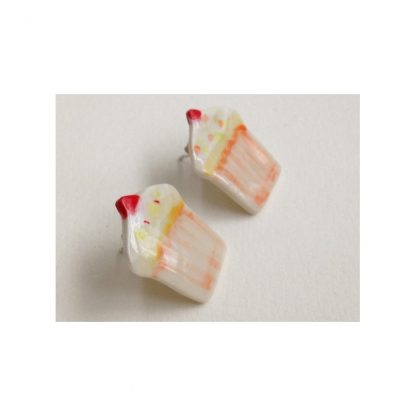 Brilliant Orange Cupcake Earrings