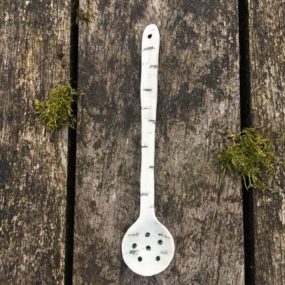 Handmade porcelain spoon - birch