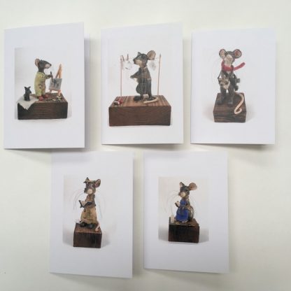 Set of 5 mill mice cards