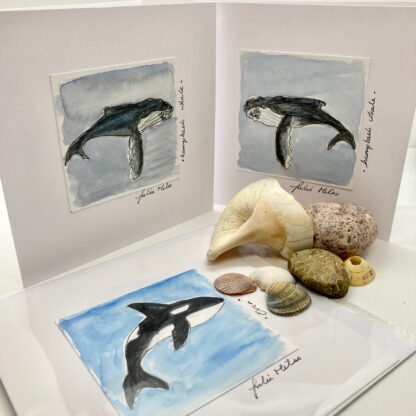 Hand drawn Humpback Whale Greeting Card